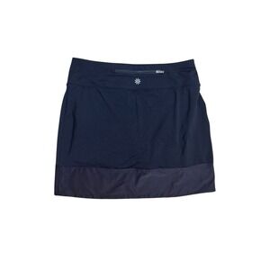 Athleta‎ Women Smal Tee Time Skort Black Zip Pockets Pull On Stretch EUC